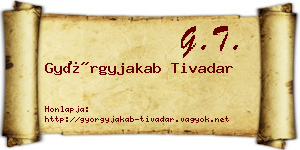 Györgyjakab Tivadar névjegykártya